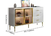 Picture of Klamf Sideboard Natural wood with Metal legs 