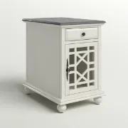 Picture of Ahmara Side table natural wood with storage 