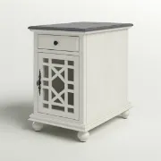 Picture of Ahmara Side table natural wood with storage 