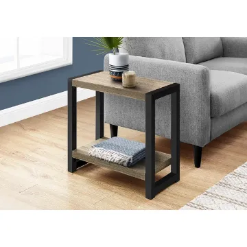 Show details for Brulotte Natural wood Side table - One shelf Picture of Brulotte Natural wood Side table - One shelf