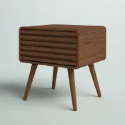 Picture of Birilian Natural Wood Side table - One drawer 