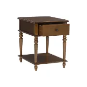 صورة طاولة جانبية خشب طبيعى راكان - درج