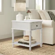 صورة طاولة جانبية خشب طبيعى راكان - درج