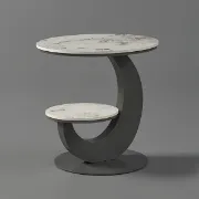 Picture of Marble Side table Melody - Two Shelves
