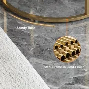 صورة طاولة جانبية معدن-روشية 3 أرفف