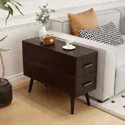 Picture of Monumo Natural Wood Side table  - 2 drawers 