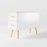 Picture of Monumo Natural Wood Side table  - 2 drawers 