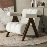 Picture of Arika Modern Natural wood  Arm chair