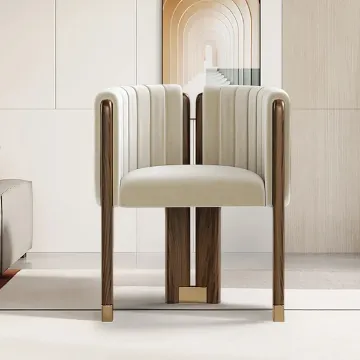 Show details for Arlin Modern Accent Chair – Natural Wood  & Steel Accents Picture of Arlin Modern Accent Chair – Natural Wood  & Steel Accents
