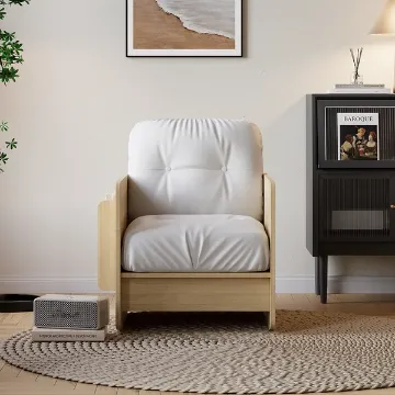 Show details for Vai Rocking Chair – Natural Wood with Side Storage Picture of Vai Rocking Chair – Natural Wood with Side Storage