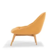 Elton Upholstered Natural wood chair yellow