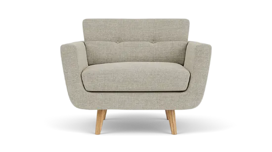 Picture of Natural wood upholstered chair - VERA