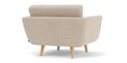 Picture of Natural wood upholstered chair - VERA