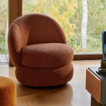 Show details for Arvora Swivel Accent Chair – Sculpted Design with Artistic Back Picture of Arvora Swivel Accent Chair – Sculpted Design with Artistic Back