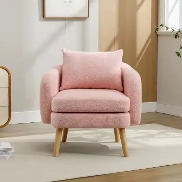 Show details for Velvera Velvet Armchair – Soft Comfort with Natural Wood Legs Picture of Velvera Velvet Armchair – Soft Comfort with Natural Wood Legs