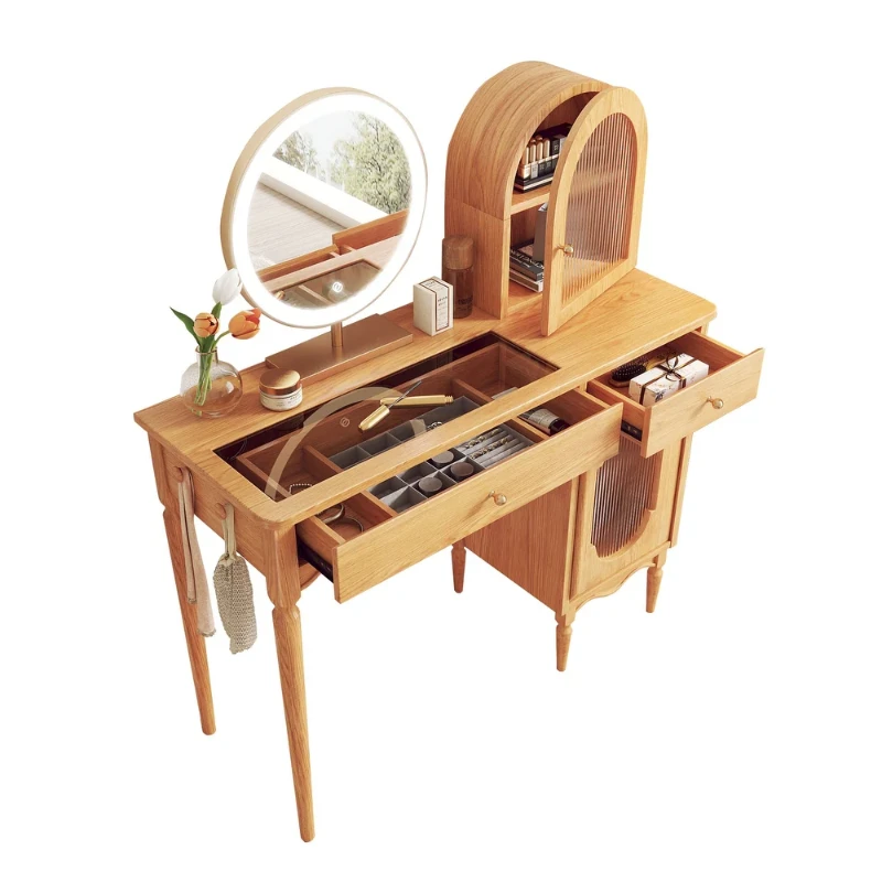 Picture of Modern makeup vanity table with glass top Jasiway