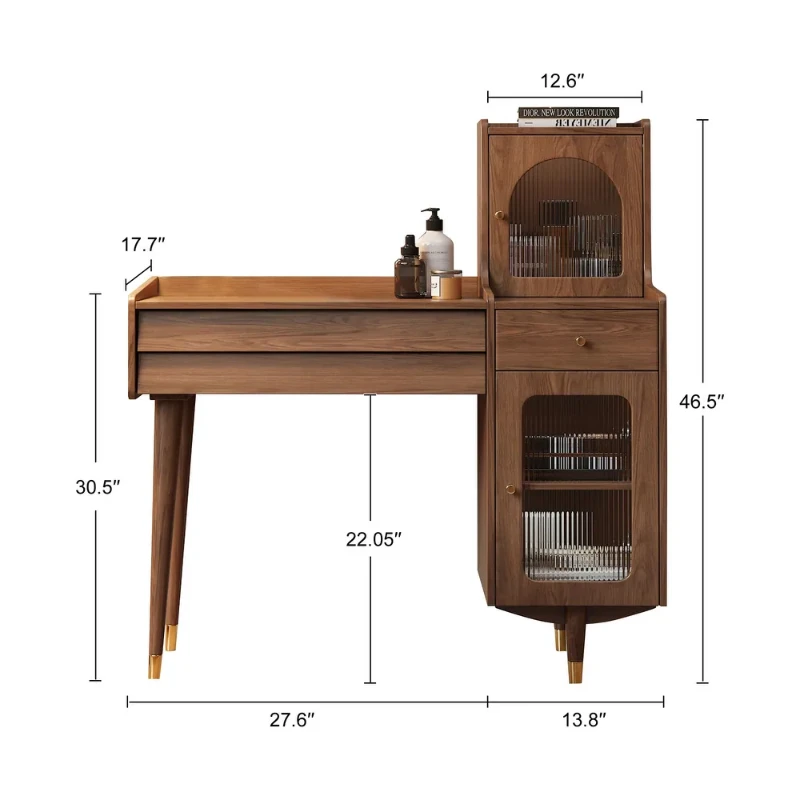 Picture of Modern makeup vanity table with glass top Dolato