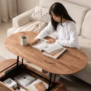 Picture of Santro Oval coffee table with additional storage unit 