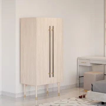 Show details for Levie Natural wood Wardrobe with 2 doors Picture of Levie Natural wood Wardrobe with 2 doors