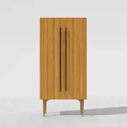 Picture of Levie Natural wood Wardrobe with 2 doors