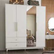 Picture of Miramer Natural wood Wardrobe with Mirror