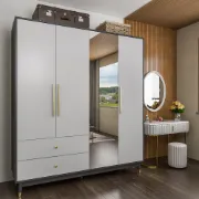 Picture of Miramer Natural wood Wardrobe with Mirror