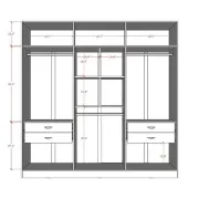 Picture of Manchin Elegant 6-Door Wardrobe