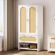 Picture of Pajero Modern wardrobe Natural wood with Rattan