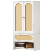 Picture of Pajero Modern wardrobe Natural wood with Rattan