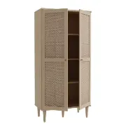 Picture of Roma Wardrobe Natural wood with Rattan