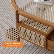 Picture of Hokkie Coffee table Natural wood with Rattan