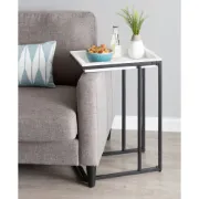 Picture of Clamy Side table Natural wood with Metal 