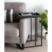 Picture of Clamy Side table Natural wood with Metal 