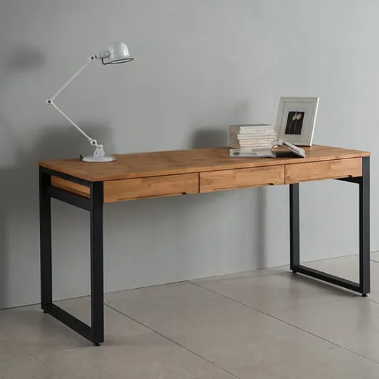 Picture of Jevane Modern Desk Natural wood with Metal