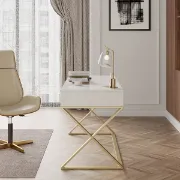 Picture of Hence – Natural Wood Office with Drawer | Modern Rectangular Design