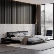 Humply – Curved Drawer Nightstand in Natural Wood