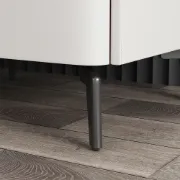 Terryé Nightstand – Natural Wood Design with Faux Marble Top