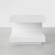 Vens Nightstand – Single Drawer with LED Light and Natural Wood Frame