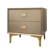 Renise – Modern 2-Drawer Nightstand in Natural Wood
