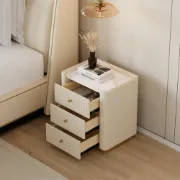 Picture of Sernifi Natural wood Nightstand - 3 Drawers