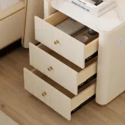 Picture of Sernifi Natural wood Nightstand - 3 Drawers