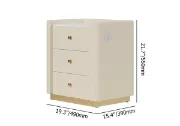 Picture of Sernifi Natural wood Nightstand - 3 Drawers