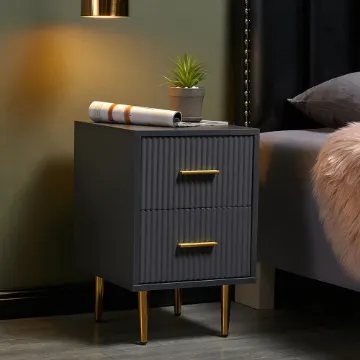 Show details for Crasmy Modern Nightstand with 2 drawers Picture of Crasmy Modern Nightstand with 2 drawers