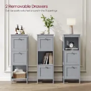 صورة خزانة حمام خشب طبيعي - ليزا