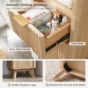 صورة خزانة حمام خشب طبيعي - مورا