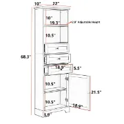 صورة خزانة حمام خشب طبيعي -آرميا