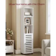 صورة خزانة حمام خشب طبيعي - ليو