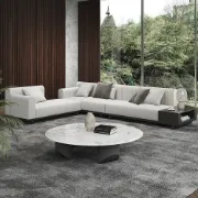 Picture of Bronze L-Shaped Sectional Natural wood