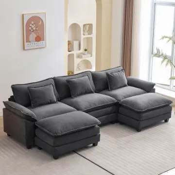 Show details for Plantos U Shaped Sectional Sofa - Natural wood Picture of Plantos U Shaped Sectional Sofa - Natural wood