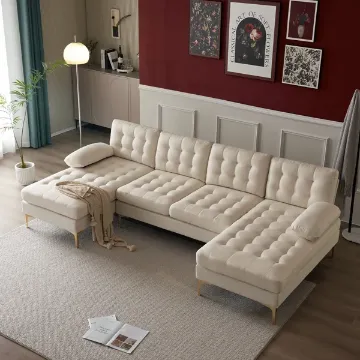 Show details for Guevara U-Shaped 3-Piece Sectional – Natural Wood Base Picture of Guevara U-Shaped 3-Piece Sectional – Natural Wood Base